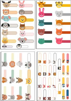 triffle 1 inch Name Tag Stickers for Kids,Art & Craft, DIY(4 Sheets*A5 Size,Opaque) Self Adhesive Sticker