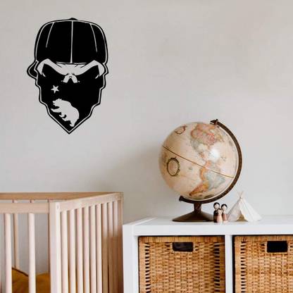 Xskin 29 cm Gangster Bullet Holes Skull Wall Decals, Easy to Apply and Remove Self Adhesive Sticker