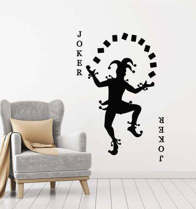 SnappyVinyl 27 cm Joker Words Gambler Poker Self Adhesive Sticker