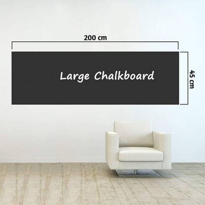 TakshEnterprise Black Board Wall Sticker Removable Decal Chalkboard with 5 Chalks-Home School 78 Backboard