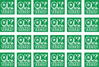 jhitkiyahi 2 cm Ok Tested Stickers Label, X-Small Size Self Adhesive Sticker