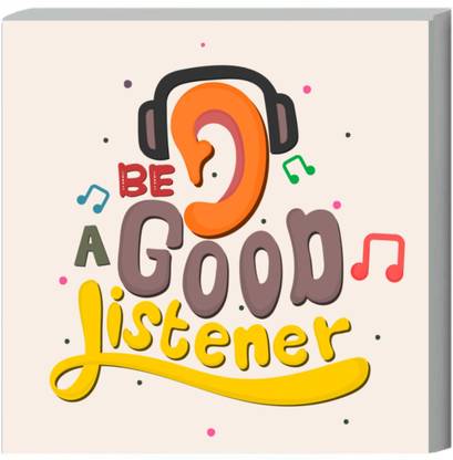 surmul 20 cm Be A Good Listener Sunboard Cultivate Connection Quotes 8x8 Inch Self Adhesive Sticker