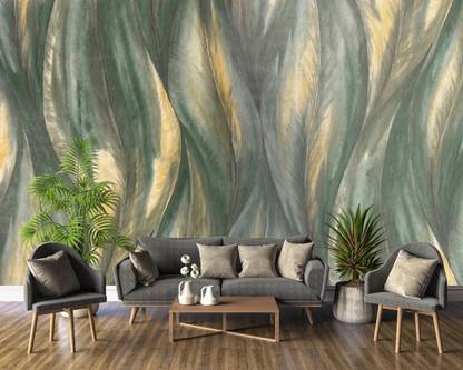 FOKRIM 300 cm Green Feather 40*300 Self Adhesive Sticker