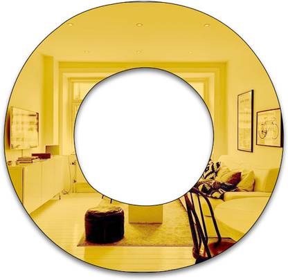 Bikri Kendra 15.24 cm Alphabet Letters O, Golden| Big Size Mirror Alphabets for Art and Craft Self Adhesive Sticker