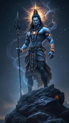swaroopa 16.5 inch Shiva A3 size non tearable sticker Self Adhesive Sticker