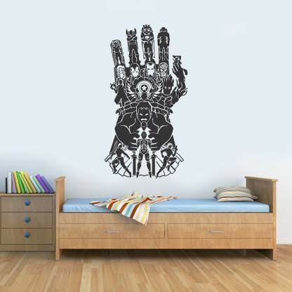 MEHMETDECOR 40 cm Infinity Gauntlet Thanos Wall Stickers & Murals Size - 40x73cm Self Adhesive Sticker