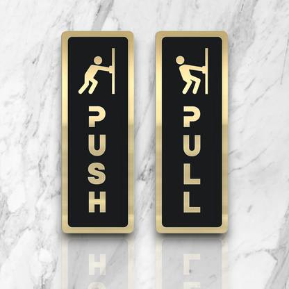 Kakali Creation 6.5 inch Push Pull Sticker Self Adhesive Sticker