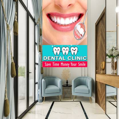 Wall gallery 45.72 cm Hospital Clinic Dental Care Teeth Whitening Glowing Sticker 18x 12 inc Self Adhesive Sticker