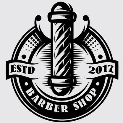 STIKHUB 60 cm BARBERSHOP DARKNESS SALON WALL STICKER Self Adhesive Sticker