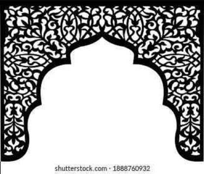 sticker bazzar 54 cm temple stencil pattern design Removable Sticker