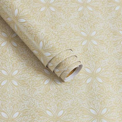 AmazingKarts Floral & Botanical Beige Wallpaper