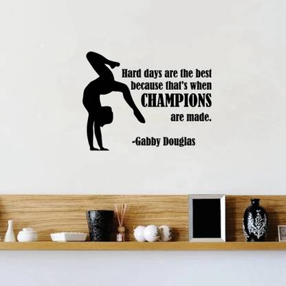 SnappyVinyl 56 cm Gabby Douglas Quote Self Adhesive Sticker