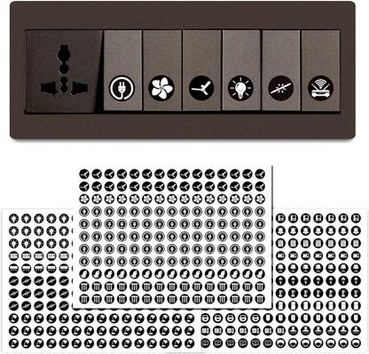 RSB HUB 1.5 cm Switch Sticker For Electric Board Appliances Including 27 Designs Self Adhesive Sticker