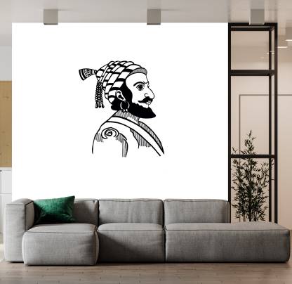 wallpics 24 inch Chhatrapati Shivaji Maharaj Wall Sticker cut5790-3 ...