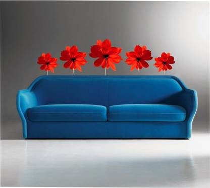 Epithet Studio 30 cm Natural Flower Decorative Wall Sticker (30 cm x 120 cm)Wall Sticker ASD Self Adhesive Sticker