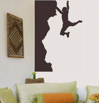 walkart 1 cm man climbing to a mountain Removable Sticker