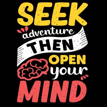 Ordershock 8 inch Seek Adventure Then Open Your Mind Sticker Inspirational Quotes 8x8 Inch Self Adhesive Sticker