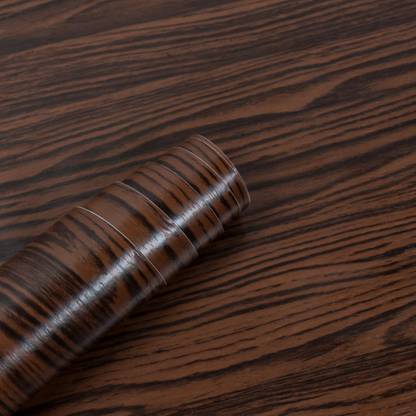 Wallmonks 500 cm Mahogany Woods Self Adhesive Sticker