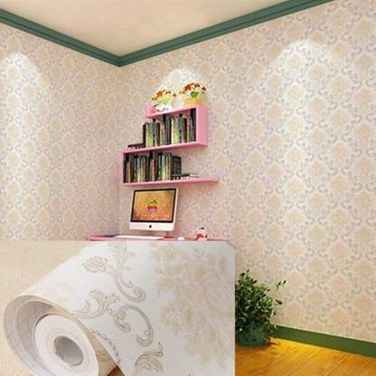 NuWallpaper 1000 cm Damask European Style wallpaper for wall,sticker for home, Wall Sticker Wall Self Adhesive Sticker