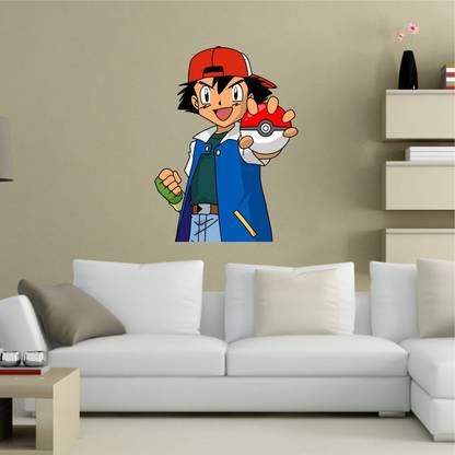 Epithet Studio 50 cm ash ketchum backwards hat (50cm x 67cm )DD538Wall Sticker ASD Self Adhesive Sticker