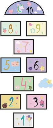 MAAGHI 47 inch Custom Hopscotch Game Floor stickers children's home floor decoration Removable Sticker