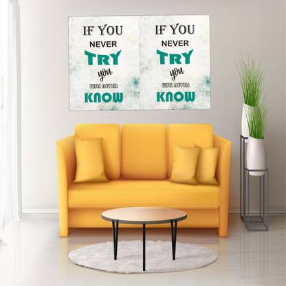 Sahaj Décor 45.72 cm If you newer wall poster size (12x18 inch) Self Adhesive Sticker