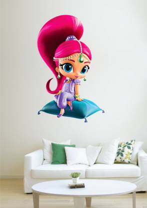 PARTHDECORE 60 cm SHIMMER AND SHINE CARTOON WALL STICKER (40X60) CM Self Adhesive Sticker