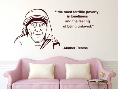 Littlebuds Mother Teresa Medium Vinyl Wallstickers (100 cm x 50 cm)