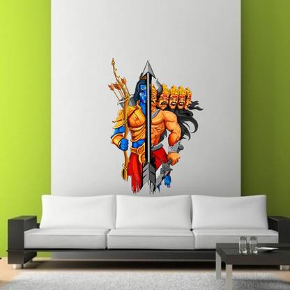Decor Villa 58 cm Ram & Ravan Removable Sticker