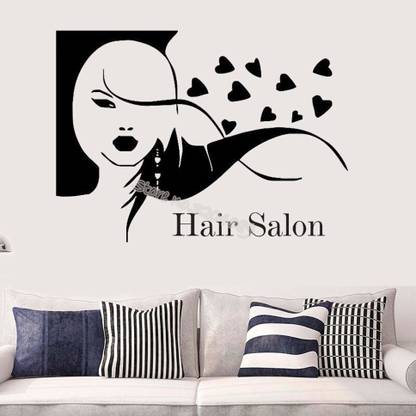 Xskin 42 cm Hair Salon Pretty girl Hair Face Heart decor Self Adhesive Sticker