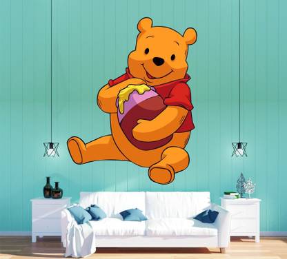 PARTHDECORE 47 cm Winnie-the-Pooh Wall Sticker Self Adhesive Sticker