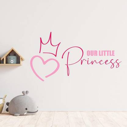 Vasl 85 cm Our Little Princess Vinyl Wall Stickers / Decals for Kids Room Wall Décor Self Adhesive Sticker