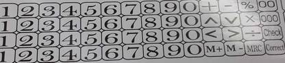 Pratibha 50 cm Calculator Numbers Sticker Set of 2 Self Adhesive Sticker