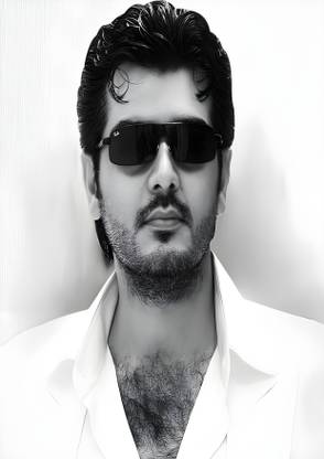 Dumdic 30 cm Billa Ajith Kumar A4 Strong Self Adhesive Sticker