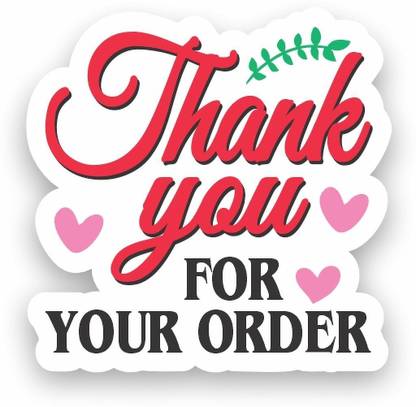 RSB HUB 3.81 cm Thank You for Your Order Stickers (Pack of 200 Stickers) (1.5 Inch), Labels Self Adhesive Sticker