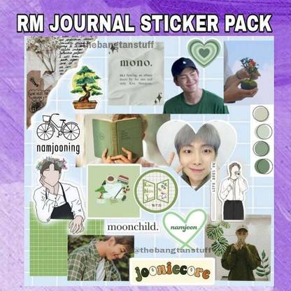 Gupta Traders 5 cm BTS RM Journal Sticker Pack of 20 stickers Self Adhesive Sticker