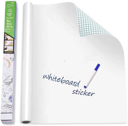 PEACORA 200 cm 60X200cm WhiteBoard Wall Sticker Self Adhesive Removable Stickers for Wall Removable Sticker