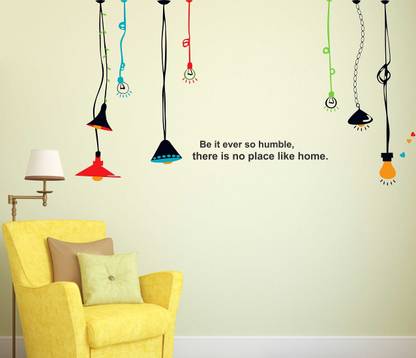 Littlebuds Home Quotes Medium Vinyl Wallstickers (120 cm x 70 cm)