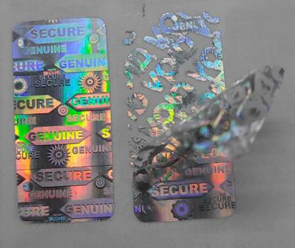 Securitech 3 cm Hologram Sticker-Secure Genuine,5000 Pcs,Rectangle (Void Tamper) 15mm x 30mm Non-Reusable Sticker