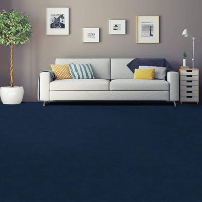 WallBerry 30 cm X 30 cm x 6mm x 5 Tiles (Area Cover 5 Sq. Feet)Ribbed Floor Carpet Tiles Self Adhesive Sticker