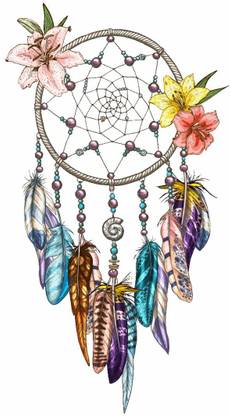 Flipkart SmartBuy 71 cm Dream Catcher Wall Sticker Size- 71 cm x 40 cm Self Adhesive Sticker