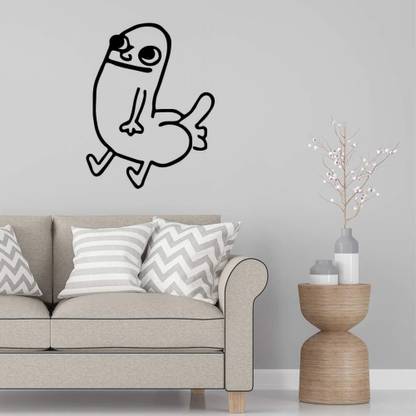 Xskin 29 cm Reddit Dickbutt Wall Decals, Easy to Apply and Remove, 29cm Self Adhesive Sticker