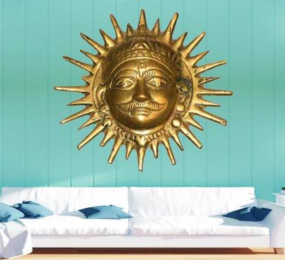 PARTHDECORE 60 cm surya dev 3D wall sticker Self Adhesive Sticker