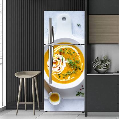 RKDigital Mart 160 cm Double Door Fridge Sticker Removable, Easy to Apply Sticker Size: 61x160 Cm Self Adhesive Sticker