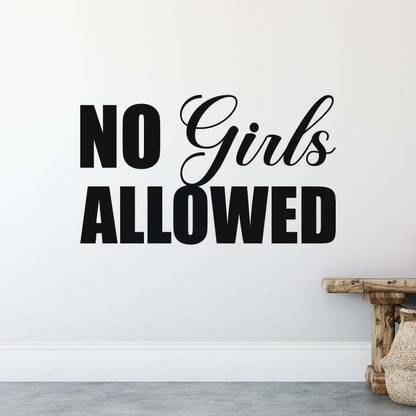 Xskin 59 cm No Girls Allowed Self Adhesive Sticker
