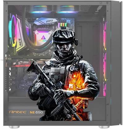 Techfit 40.64 cm Vinyl Wall Sticker Skin Decal for PC Case Gaming Cabinet DS02 Self Adhesive Sticker