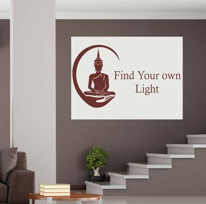 walkart 2.54 cm buddha's find your own light Removable Sticker