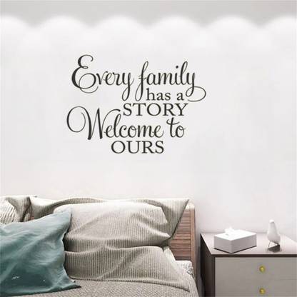 SnappyVinyl 42 cm Every Family has a Story Welcome to Ours Self Adhesive Sticker
