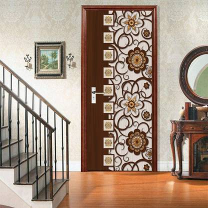 DECOR INDIA SOLUTION 24 cm Door Wallpaper (36 inch x 78 inch) Self Adhesive Sticker