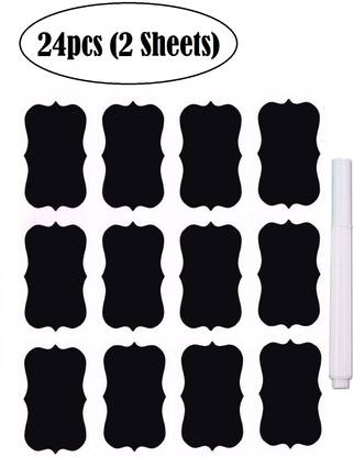 Amulakh 5 cm Chalkboard Kitchen Spice Label Stickers Home Jars Bottles Tags Chalkboard Labels Reusable Sticker